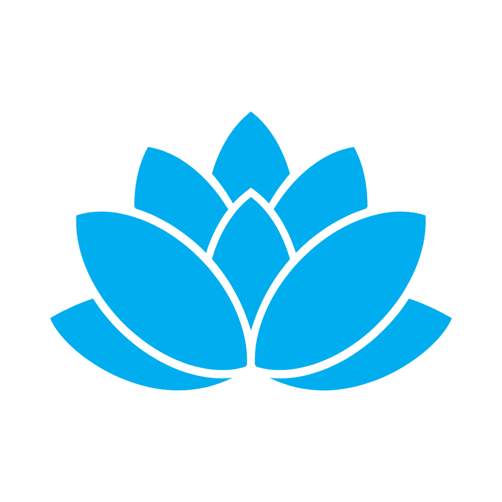 Light blue lotus symbolizing Learning + Innovation
