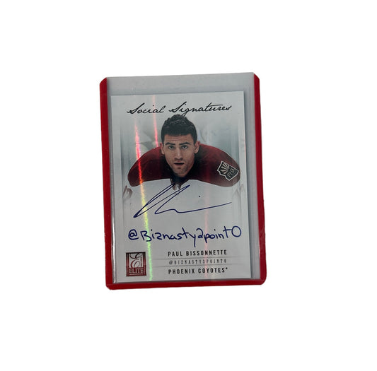 Paul Bissonnette (Biznasty) signed rookie card & voicemail